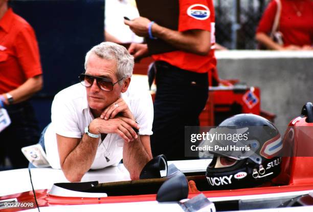 Paul Newman, actor was fascinated with car racing, photographed March 14, 1981 at Long Beach, California