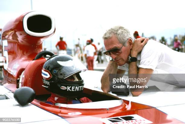 Paul Newman, actor was fascinated with car racing, photographed March 14, 1981 at Long Beach, California