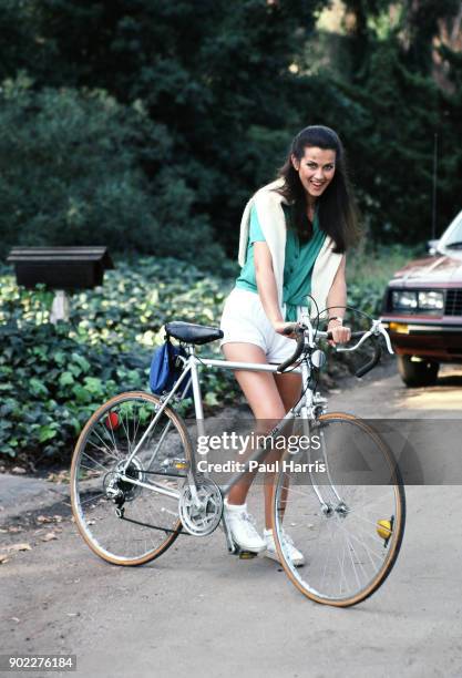 Veronica Hamel, famous her role in Hill Street Blues, is an American actress and model. Photographed September 14, 1984 in Beverly Hills, California