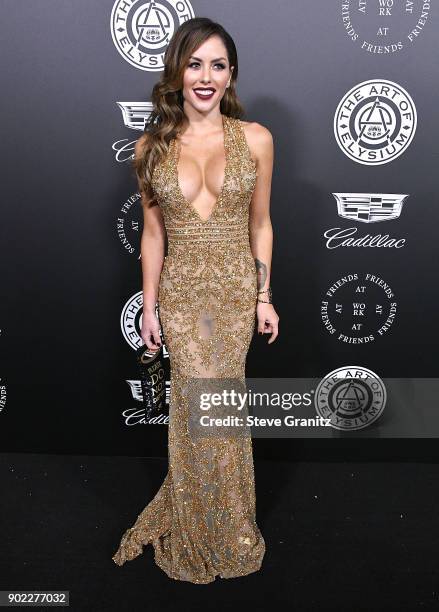 Brittney Palmer arrives at the The Art Of Elysium's 11th Annual Celebration - Heaven on January 6, 2018 in Santa Monica, California.