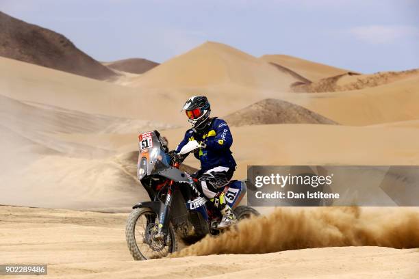 Hans-Jos Liefhebber of the Netherlands and Liefhebber rides a KTM 450 Rally Replica in the Classe 2.2 : Marathon during stage two of the 2018 Dakar...