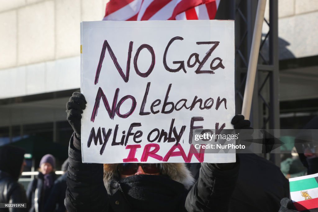 Protest in Toronto in support of protests in Iran