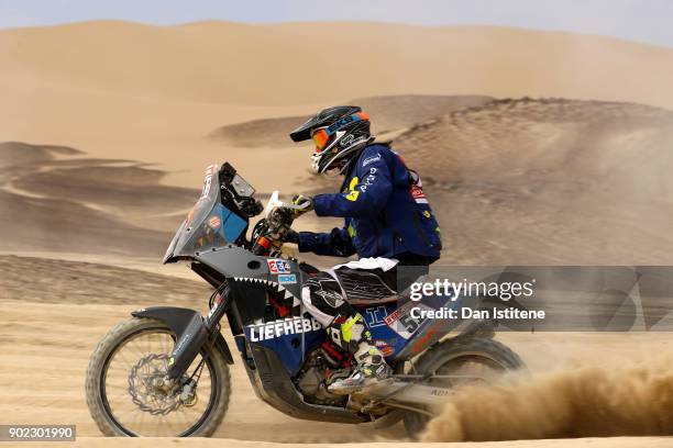 Hans-Jos Liefhebber of the Netherlands and Liefhebber rides a KTM 450 Rally Replica in the Classe 2.2 : Marathon during stage two of the 2018 Dakar...