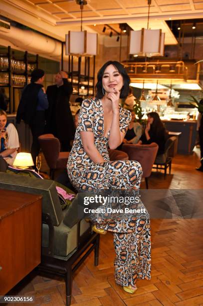 Betty Bachz attends the Topman LFWM party at Mortimer House on January 7, 2018 in London, England.