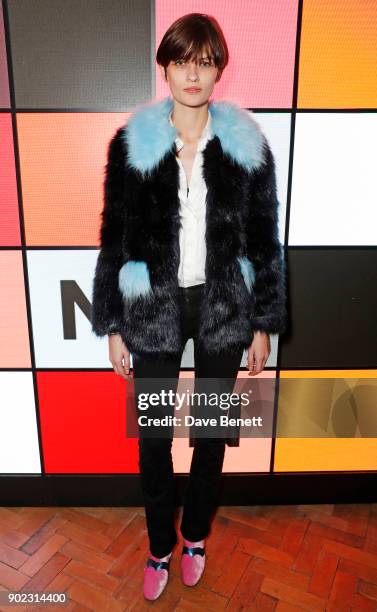 Lara Mullen attends the Topman LFWM party at Mortimer House on January 7, 2018 in London, England.