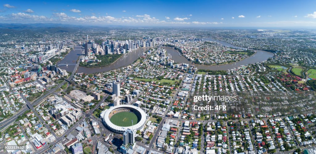 Brisbane Aerial Panorama, Queensland, Australia