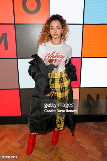 Ella Eyre attends the Topman LFWM party at Mortimer House on January 7, 2018 in London, England.