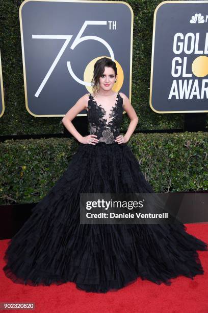 Actor Laura Marano attends The 75th Annual Golden Globe Awards at The Beverly Hilton Hotel on January 7, 2018 in Beverly Hills, California.