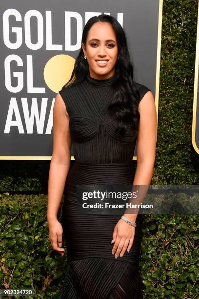 Simone Garcia Johnson attends The 75th Annual Golden Globe Awards at The Beverly Hilton Hotel on January 7, 2018 in Beverly Hills, California.