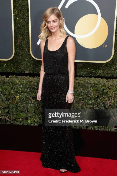 Samara Weaving attends The 75th Annual Golden Globe Awards at The Beverly Hilton Hotel on January 7, 2018 in Beverly Hills, California.