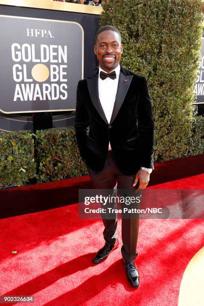 75th ANNUAL GOLDEN GLOBE AWARDS -- Pictured: Actor Sterling K. Brown arrives to the 75th Annual Golden Globe Awards held at the Beverly Hilton Hotel...