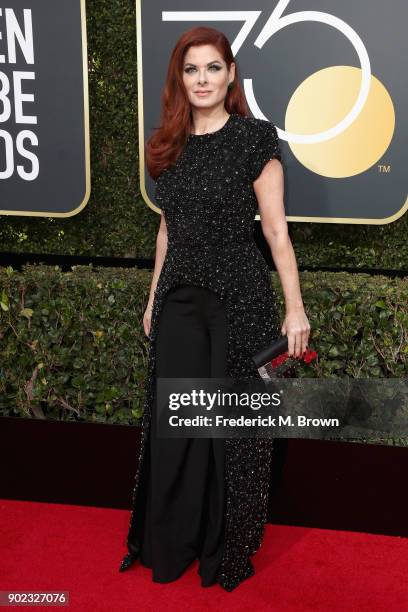 Debra Messing attends The 75th Annual Golden Globe Awards at The Beverly Hilton Hotel on January 7, 2018 in Beverly Hills, California.