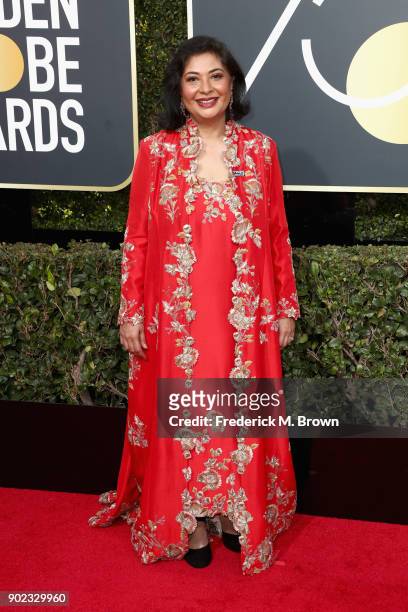 Meher Tatna attends The 75th Annual Golden Globe Awards at The Beverly Hilton Hotel on January 7, 2018 in Beverly Hills, California.