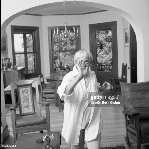Science Fiction Writer Ursula K. Le Guin poses for portrait in her house on July 5, 2001 in Portland, Oregon.
