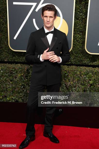 Matt Smith attends The 75th Annual Golden Globe Awards at The Beverly Hilton Hotel on January 7, 2018 in Beverly Hills, California.
