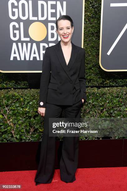 Actor Claire Foy attends The 75th Annual Golden Globe Awards at The Beverly Hilton Hotel on January 7, 2018 in Beverly Hills, California.