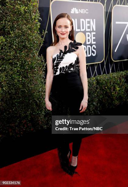 75th ANNUAL GOLDEN GLOBE AWARDS -- Pictured: Actor Alexis Bledel arrives to the 75th Annual Golden Globe Awards held at the Beverly Hilton Hotel on...
