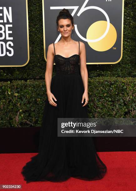 75th ANNUAL GOLDEN GLOBE AWARDS -- Pictured: Actor Frankie Shaw arrives to the 75th Annual Golden Globe Awards held at the Beverly Hilton Hotel on...