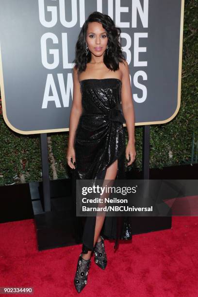 75th ANNUAL GOLDEN GLOBE AWARDS -- Pictured: Actor Kerry Washington arrives to the 75th Annual Golden Globe Awards held at the Beverly Hilton Hotel...