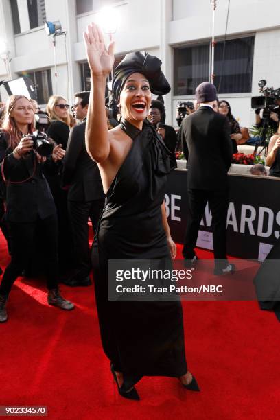 75th ANNUAL GOLDEN GLOBE AWARDS -- Pictured: Actor Tracee Ellis Ross arrives to the 75th Annual Golden Globe Awards held at the Beverly Hilton Hotel...