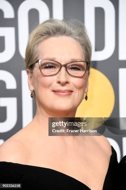 Actor Meryl Streep attends The 75th Annual Golden Globe Awards at The Beverly Hilton Hotel on January 7, 2018 in Beverly Hills, California.