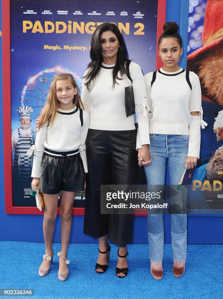 Rachel Roy and daughters attend the Los Angeles Premiere "Paddington 2" at Regency Village Theatre on January 6, 2018 in Westwood, California.