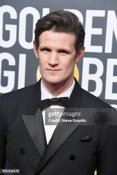 Actor Matt Smith attends The 75th Annual Golden Globe Awards at The Beverly Hilton Hotel on January 7, 2018 in Beverly Hills, California.