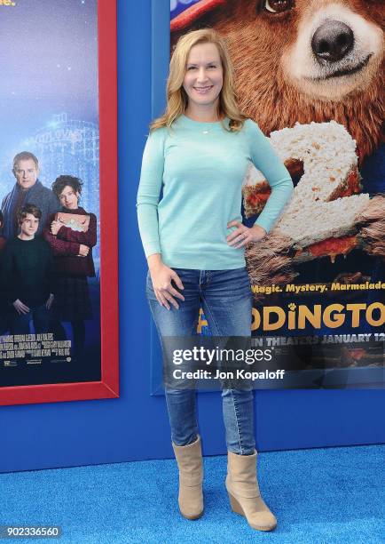 Actress Angela Kinsey attends the Los Angeles Premiere "Paddington 2" at Regency Village Theatre on January 6, 2018 in Westwood, California.