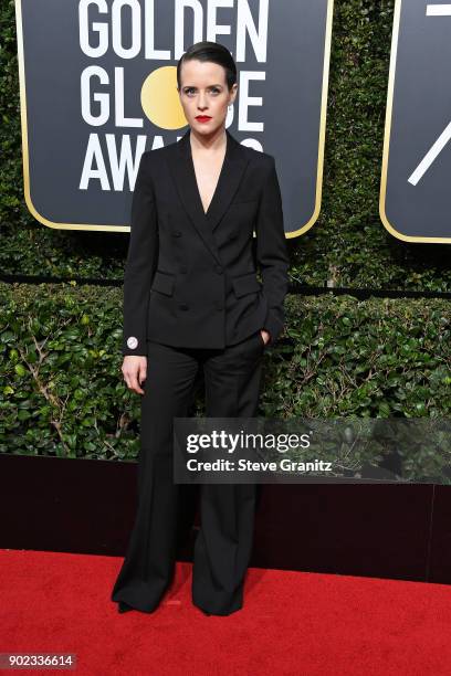 Actor Claire Foy attends The 75th Annual Golden Globe Awards at The Beverly Hilton Hotel on January 7, 2018 in Beverly Hills, California.