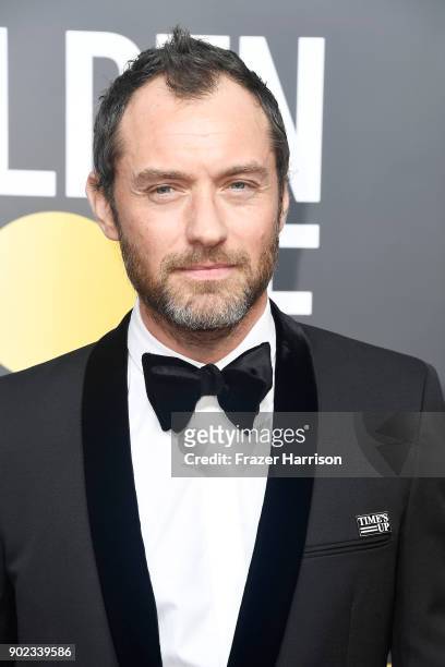 Actor Jude Law attends The 75th Annual Golden Globe Awards at The Beverly Hilton Hotel on January 7, 2018 in Beverly Hills, California.