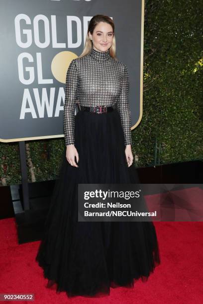 75th ANNUAL GOLDEN GLOBE AWARDS -- Pictured: Actor Shailene Woodley arrives to the 75th Annual Golden Globe Awards held at the Beverly Hilton Hotel...