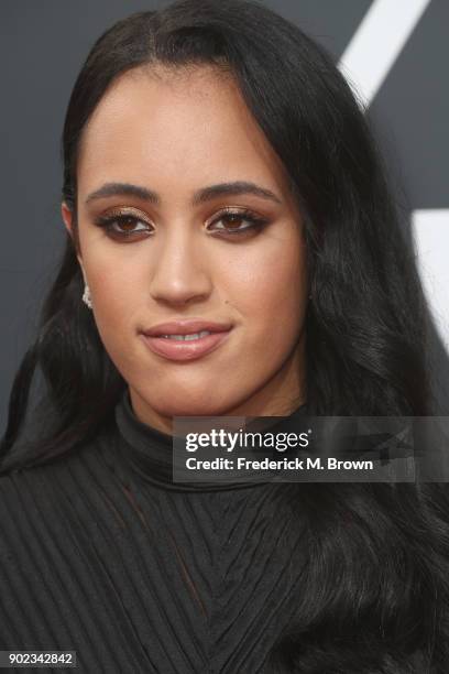 Simone Garcia Johnson attends The 75th Annual Golden Globe Awards at The Beverly Hilton Hotel on January 7, 2018 in Beverly Hills, California.