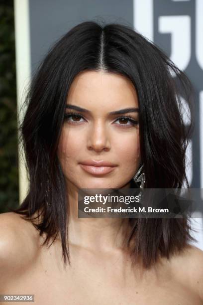 Kendall Jenner attends The 75th Annual Golden Globe Awards at The Beverly Hilton Hotel on January 7, 2018 in Beverly Hills, California.