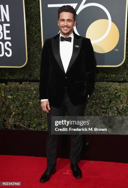 James Franco attends The 75th Annual Golden Globe Awards at The Beverly Hilton Hotel on January 7, 2018 in Beverly Hills, California.