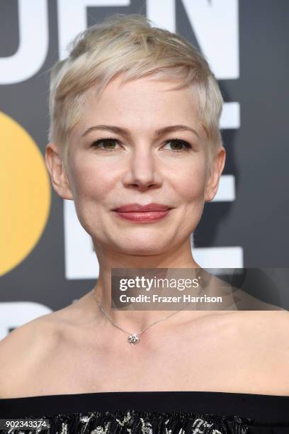 Michelle Williams attends The 75th Annual Golden Globe Awards at The Beverly Hilton Hotel on January 7, 2018 in Beverly Hills, California.