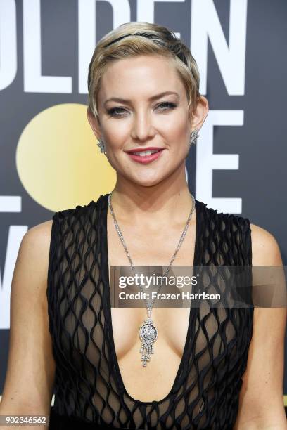 Actor Kate Hudson attends The 75th Annual Golden Globe Awards at The Beverly Hilton Hotel on January 7, 2018 in Beverly Hills, California.