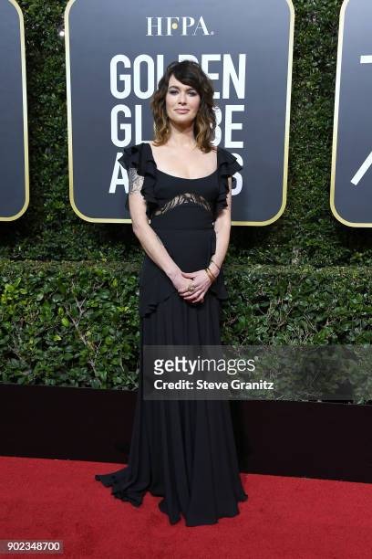 Lena Headey attends The 75th Annual Golden Globe Awards at The Beverly Hilton Hotel on January 7, 2018 in Beverly Hills, California.