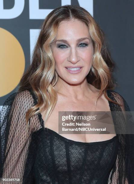 75th ANNUAL GOLDEN GLOBE AWARDS -- Pictured: Actor Sarah Jessica Parker arrives to the 75th Annual Golden Globe Awards held at the Beverly Hilton...