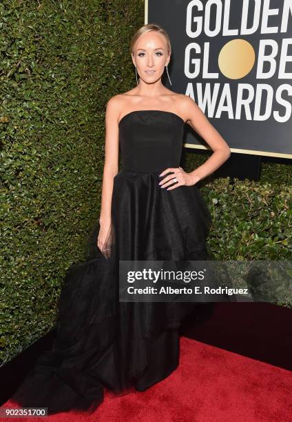 Olympic Medalist Nastia Liukin attends The 75th Annual Golden Globe Awards at The Beverly Hilton Hotel on January 7, 2018 in Beverly Hills,...