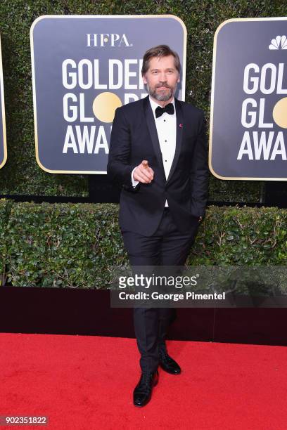 Actor Nikolaj Coster-Waldau attends The 75th Annual Golden Globe Awards at The Beverly Hilton Hotel on January 7, 2018 in Beverly Hills, California.