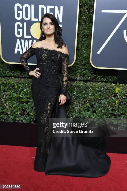 Actor Penelope Cruz attends The 75th Annual Golden Globe Awards at The Beverly Hilton Hotel on January 7, 2018 in Beverly Hills, California.