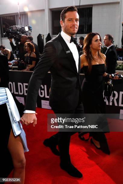 75th ANNUAL GOLDEN GLOBE AWARDS -- Pictured: Actor Armie Hammer arrives to the 75th Annual Golden Globe Awards held at the Beverly Hilton Hotel on...