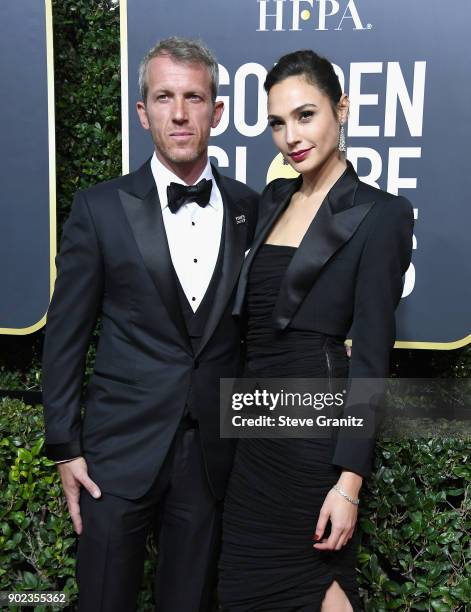 Yaron Versano and Gal Gadot attend The 75th Annual Golden Globe Awards at The Beverly Hilton Hotel on January 7, 2018 in Beverly Hills, California.