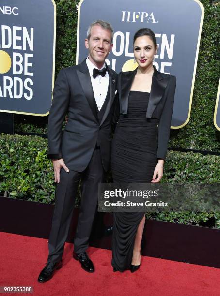 Yaron Versano and Gal Gadot attend The 75th Annual Golden Globe Awards at The Beverly Hilton Hotel on January 7, 2018 in Beverly Hills, California.