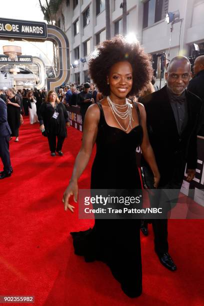 75th ANNUAL GOLDEN GLOBE AWARDS -- Pictured: Actors Viola Davis and Julius Tennon arrive to the 75th Annual Golden Globe Awards held at the Beverly...