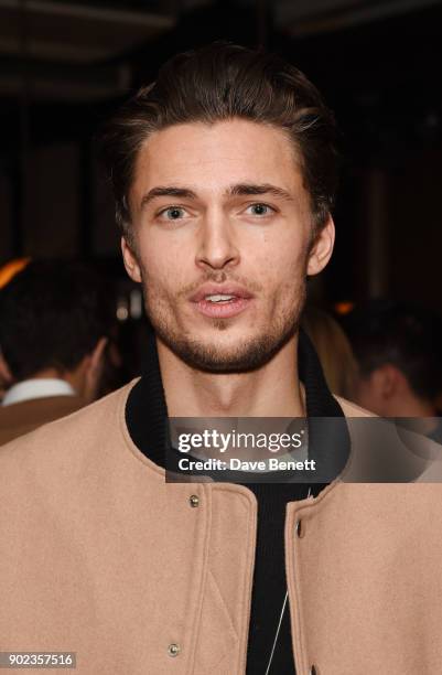 Harvey Newton Haydon attends the LFWM Official Party & Pub Lock-In during London Fashion Week Men's January 2018 at The George on January 7, 2018 in...