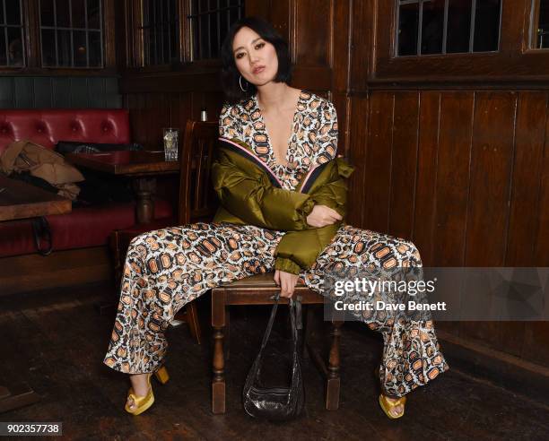 Betty Bachz attends the LFWM Official Party & Pub Lock-In during London Fashion Week Men's January 2018 at The George on January 7, 2018 in London,...