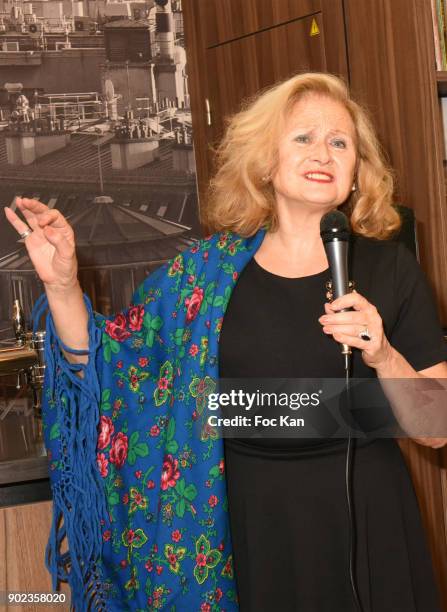 Singer/actress Katia Tchenko attends 'Heros en Mer' ÊPatrick and Olivier Poivre d'Arvor Book Signing at Hotel Courtyard Mariott Boulogne Billancourt...