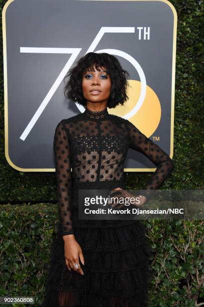 75th ANNUAL GOLDEN GLOBE AWARDS -- Pictured: TV personality Zuri Hall arrives to the 75th Annual Golden Globe Awards held at the Beverly Hilton Hotel...
