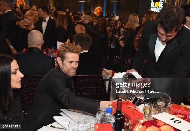 Actor Willem Dafoe celebrates The 75th Annual Golden Globe Awards with Moet & Chandon at The Beverly Hilton Hotel on January 7, 2018 in Beverly...